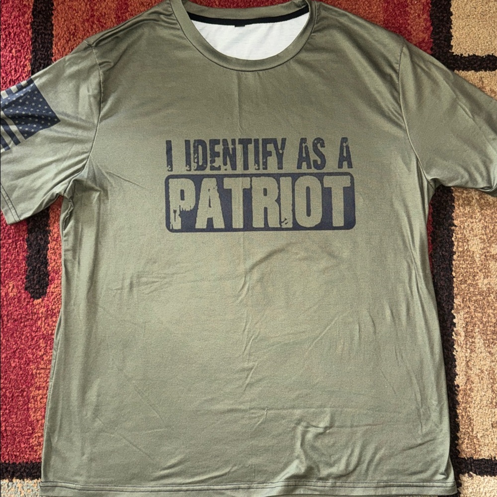 Mens Shirt “I Identify As A Patriot”